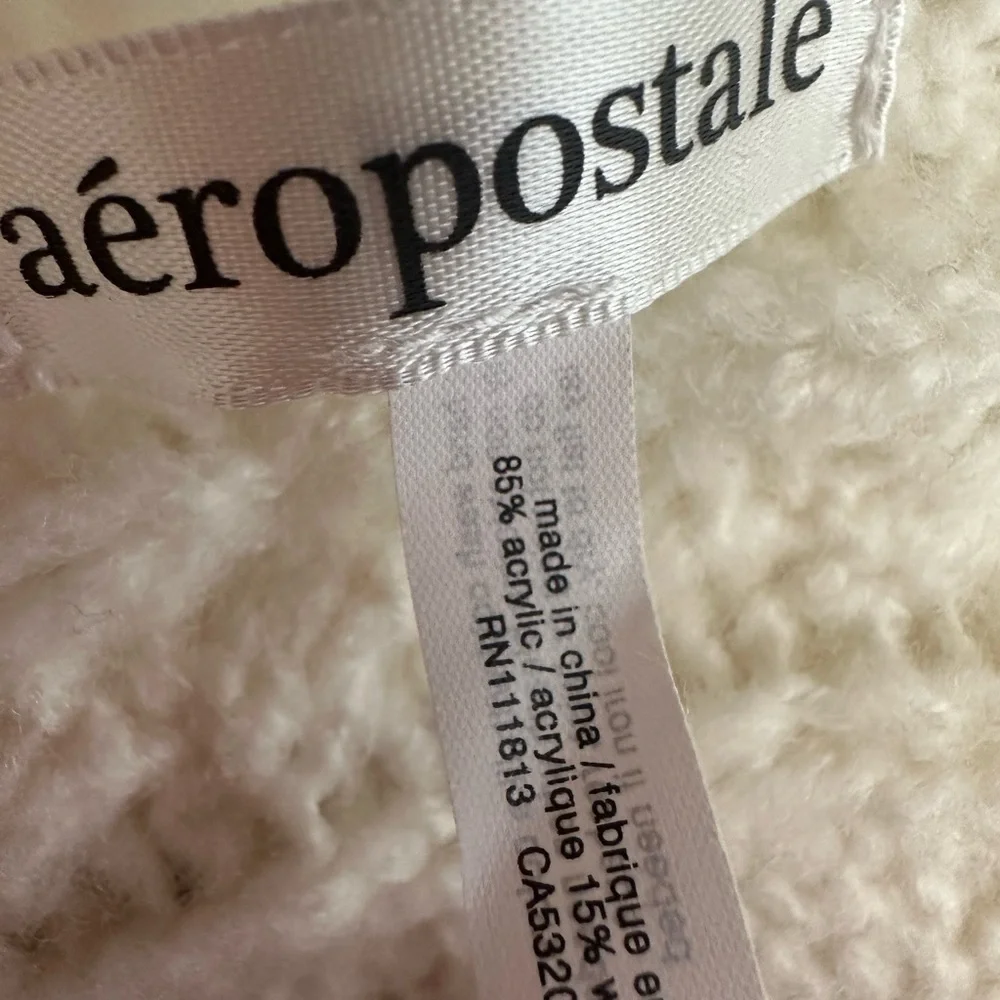 Aeropostale Cable Knit Scarf Off-White